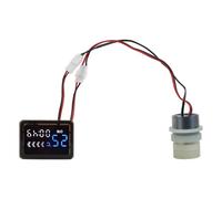 Digital Display Shower Head, Water-Powered Temperature Thermometer with LED Screen, Black ABS Generator Module for Bathroom