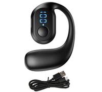 Digital Display Single Ear Hanging Bluetooth Headset Open 5.3 Wireless Earphone Black
