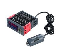 Digital Display Temperature Humidity Controller Thermostat Humidistat Thermometer Hygrometer with Integrated Sensor Probe Relay Output for Household Institutional Industrial Heatin