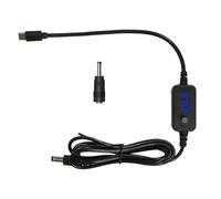 Digital Display USB C to 5525 Power Cable Cord Adjustable 5V / 9V / 12V / 15V / 20V Power Cable with 3.5mm Connector for Router Adjustable Fast Charging