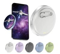 Digital Displayed Pixel Badge Pin, 1.85" HD Touch Screen Electronic Digital Badge, Display Badges Magnetic Cute Pin with Videos/Photos Display via Bluetooth, for Backpacks (White)