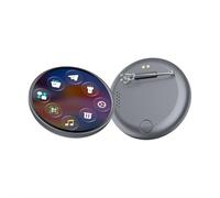 Digital displayed Pixel Badge Pin, 2025New HD display Badge Magnetic Cute Pin, Magnetic Badges Button with Videos/Photos Display for Backpackbags Hats Coats (Black 1pcs)