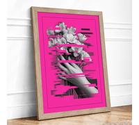 Digital Disruption Modern Framed Wall Art Print A2 (59.4×42cm) Oak, Wall Decor for Living Room, Bedroom, Office & Home, Ready to Hang, Art Gift