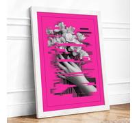 Digital Disruption Modern Framed Wall Art Print A4 (29.7×21cm) White, Wall Decor for Living Room, Bedroom, Office & Home, Ready to Hang, Art Gift