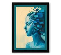 Digital Dissolution Modern Framed Wall Art Print A1 (84.1×59.4cm) Black, Wall Decor for Living Room, Bedroom, Office & Home, Ready to Hang, Art Gift