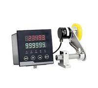 Digital Distance Meter Counter, 0-999999 High Frequency Counter with Alarm, Deceleration/Stop/Cut Controls, 3 Metering Modes, Auto-Zero for Textiles