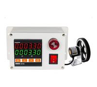 Digital Distance Meter Counter Distance Meter Counter Rotary Encoder with Rolling Wheel and Buzzer for Cable Fishing Line and Wire, 0-999999 Counting Range
