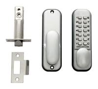Digital Door Lock with Mortice Door Latch Mechanical Buttons Dual Backplate Loops Multi One Size