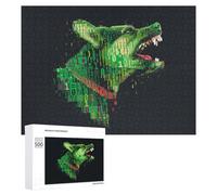 Digital Dragon Code Art Decorative Jigsaw for Grown-Ups, 500 PCS - Gift for Winter Evenings; for Couples, Friends And Family