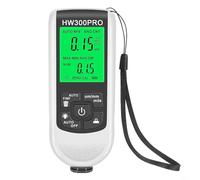 Digital Dry Film Thickness Gauge with Magnetic Induction and Statistical Measurement Modes for Automotive Paint and Industrial Coating Applications (White)