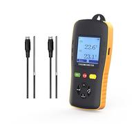 Digital Dual Channel Thermocouple Temperature Data Logger with PT100 Probe,Handheld USB Thermometer with Auto-Report,Real-time Temp Record,Sound Alarm and Calibration,for Cooking Freezer Oven (PTD602)