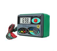 Digital Earth Ground Resistance Meter, 0-2000 Ohm Range Meg-ohmmeter with HD Display and Fast 5s Measurement for Electricians in Power and Engineering