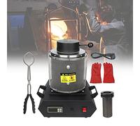 Digital Electric Metal Melting Furnace Kit - Smelting Copper, Bronze, Lead, Tin - Includes Crucible Mould & Tongs for Efficient Ingot Casting - Perfect for Hobbyists & Professionals
