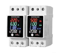 Digital Electricity Meter Voltage Current Power Monitor High Precision Fast Data Analysis Flame Retardant PC Compact DIN-Rail for Apartment Hotels Office Rentals Rea