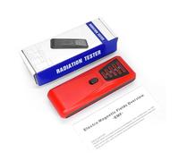 Digital Electrometer, 2pcs EMF Meter Paranormal Investigation Equipment With 5 LED Light Ghost Hunting Detector Battery Powered Radiation Tester(Red)