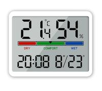 Digital Electronic Alarm Clock LCD Large Screen Displays Wall Clock Thermometer Humidity Show (B)