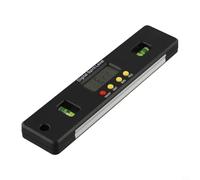 Digital Electronic Angle Meter Level with Base Protractor, 100mm/150mm/200mm Bar Inclinometer, 4×90° Absolute & Relative Measurement,% Slope/mm/m/i(200MM)