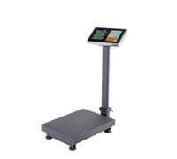 Digital Electronic Computing Platform Scale, 100KG Heavy Duty Folding Postal Scales with LCD Display, Digital Industrial Scale for Commercial Parcel Weighing, Black UK Plug