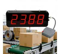 Digital Electronic Conveyor Counter with 4-Digit Display and Foot Pedal, Counts from 0 to 9999, Ideal for School and Factory Use