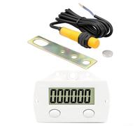 Digital Electronic Counter, Electronic Digital 6 Counter Industrial Magnetic Sensor Switch Punch Counter Magnetic Induction Proximity Switch Shockproof Digit Counter