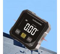 Digital Electronic Level and Angle Gauge, 4-Side Strong Magnetic Angle Gauge, Cube Inclinometer with Backlight, Protractor,Finder Measuring Tool for Woodworking Construction (Black)