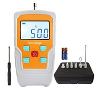 Digital Electronic Pull Gauge Tester 110LB/500N Force Gauge Push-Pull Meter Tension Compression Pressure Testing Thrust Meter Peak Mode with 6 Kinds of Probe and Extension Rod