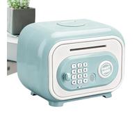 Digital Electronic Safe Box for | Real Cash Cash ATM Box Toy with Fingerprint Code and Password Ba