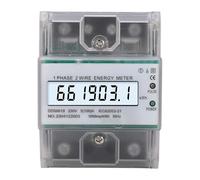 Digital Energy Meter 1 Phase 2 Wire KWh Electricity Wattmeter DIN Rail Backlight LCD Display 230VAC 5(100) A