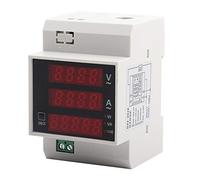 Digital Energy Meter Din Rail LED Active Power Factor Multi Functional Power Meter for AC Voltage Current Power Measurement with Fire Retardant Housing (AC80-300/100A)