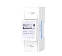 Digital Energy Meter for Single Phase 230V with Two Wire Setup, 5(80) A Load Capacity and DIN Rail Mount for Accurate Electricity Measurement