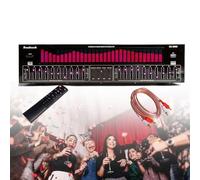 Digital Equalizer, 31-Band Dual Channel Synchronized Control Audio Equalizer, 5.4 Optical Coaxial Digital Audio Decoding, 12 Rhythm Patterns, Noise Reduction for Recording Studio,Red