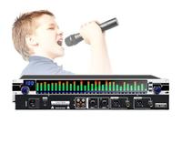 Digital Equalizer, 31-Band Dual Channel Synchronized Control Audio Equalizer, DSP Stereo Graphic Equalizer, 1U Rack Mount Spectrum Analyzer, Noise Reduction, LED Screen