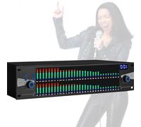 Digital Equalizer, 31-Band Graphic Equalizer with Digital Audio, 31 Bands Of Spectrum, 10 Preset Effects, High, Mid and Bass Adjustments, Metal Casing, for Music Production