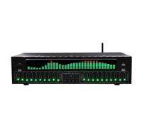 Digital Equalizer, 31 Band Graphic Equalizer with LED Light Display, 2-Channel, 10 Preset Effects, Automatic Noise Reduction, Independent Low/Mid/Treble Adjustment