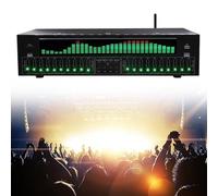 Digital Equalizer Audio Stereo Graphic EQ LED Music Spectrum Analyzer with 12 Rhythm Patterns and 31 Segments for Recording Studio