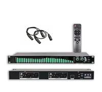 Digital Equalizer with 21 Preset Effects, Spectrum Display Light, Low/Mid/Treble Adjustment, Automatic Noise Reduction for Recording Studio