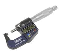 Digital External Micrometer - 0mm to 25mm - Adjustment Wrench - LCD Display