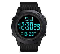 Digital Fashion Date Quartz Watch Sport Rubber Men Alarm Sport Watch Sports Watch Digital Boys (Black, One Size)