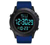 Digital Fashion Date Quartz Watch Sport Rubber Men Alarm Sport Watch Sports Watch Digital Boys (Blue, One Size)