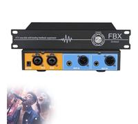 Digital Feedback Suppressor, 2 In 2 Out, 6.35/XLR Interface, Acoustic Gain Increase 5-14dB, 5 Level Digital Howling Suppression for Stages and Conferences