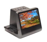 Digital film scanner, slide scanner with large 5" LCD screen, convertible color and black and white negatives and 35mm slides, high resolution 22 MP JPEG photos