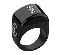 Digital Finger Counter - Smart Prayer Tasbeeh Ring Clear LED Display Adjustable Strap Five Time Alerts Electronic Screen Compact Portable Design | Counter for Recitation Tracking and Daily Worship