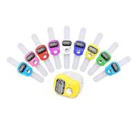 Digital Finger Hand Tally Counter, Electronic Digital Display Row Counter, Mini Handheld LED Light Finger Ring Tasbeeh Counter for Goods Counting, Recording, Golf, Lap & Knitting (White)