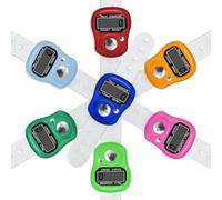Digital Finger Hand Tally Counter, Mini Digital Colorful Tasbeeh Counter, Display Electronic Row Hand Tally Counter Tally Lap Counter, Suitable for Weaving and Sports (Dark Blue)