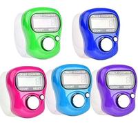 Digital Finger Ring Tally Counter, 5 Digit LCD Electronic Digital Display, Tally Counter Clicker for Weaving and Sports Counting Lap Counter, accessories for men and women (5)