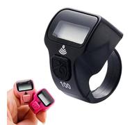 Digital Finger Ring Tasbeeh Tasbih Tally Counter Timer Religious Knitting Row Electronic Digital Tasbeeh Tasbih Tally Counter Timer Beads for Islam Muslim Prayer Golf Player (Black)