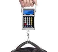 Digital Fish Scale - Handheld Temp Display Clock - Hand Crane Scales Measuring Tape,for Luggage Farm Market Fishing Travel Shopping Outdoor Hunting Men Women Fishermen