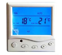 Digital Floor Heating Thermostat, 220V LCD Programmable Temperature Controller for Central Air Conditioning with Fan Control