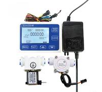 Digital Flow Meter 1/4 Inch Water Sensor with LCD Display, DC12V Quantitative Controller for Irrigation and Aquarium Systems, Polyoxymethylene Body