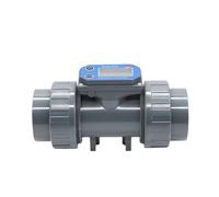 Digital Flow Meter, DN15-80 PVC Pipeline Flowmeter Flow Meter Water Sensor for Farm Irrigation(DN32)